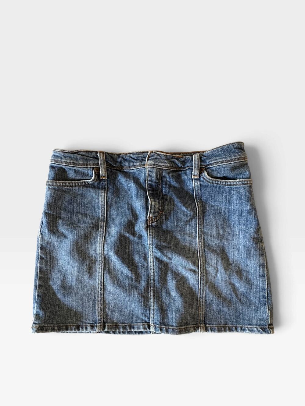 Vintage Y2K J Crew Denim Skirt Size 8 Stretch